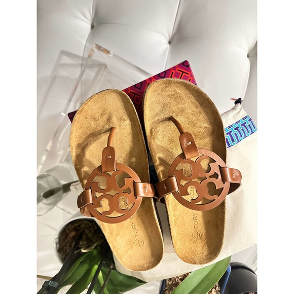 Tory Burch Shoes - New Tory Burch Cloud Miller Cork Calf Leather Sandal Size 7
